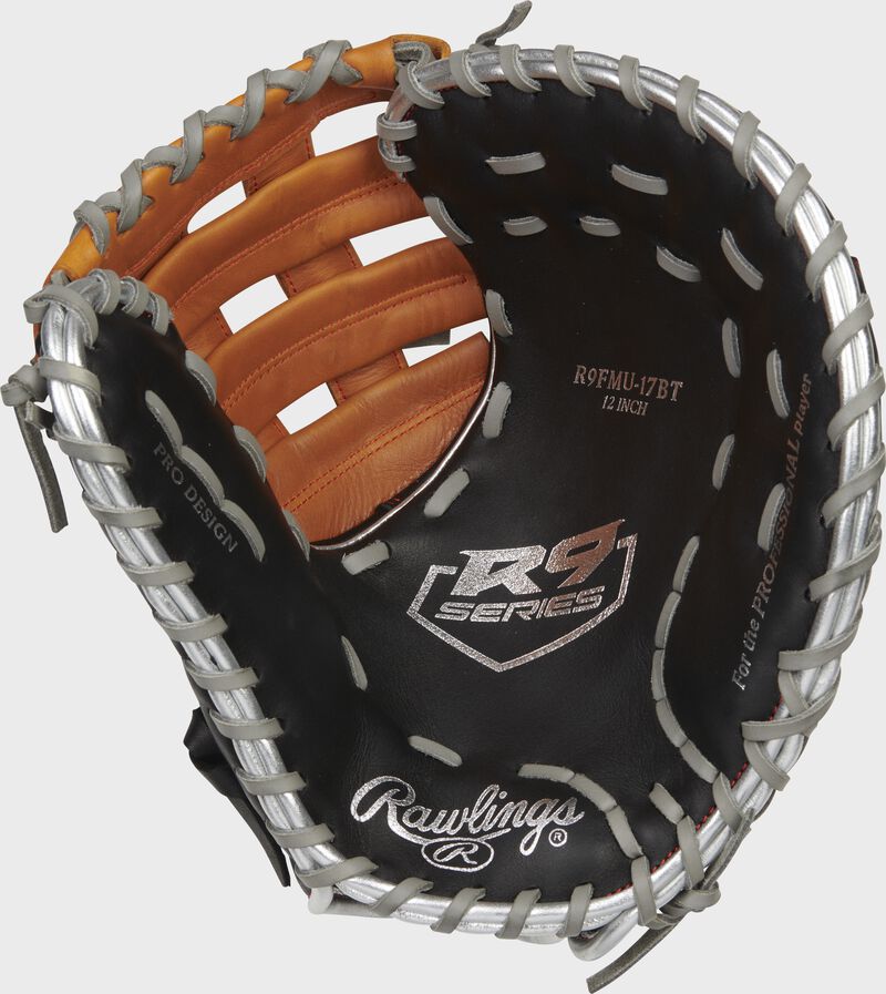 Rawlings R9 Contour 12" First Base Mitt 1B Baseball Glove R9FMU-17BT
