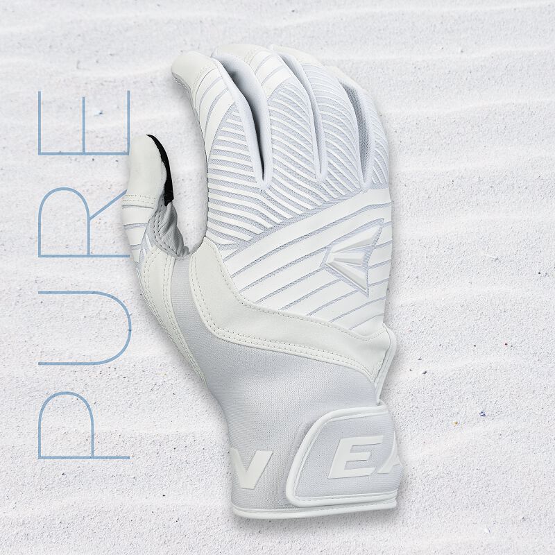 Easton Walk-Off ETHOS White/White Baseball Softball Batting Gloves