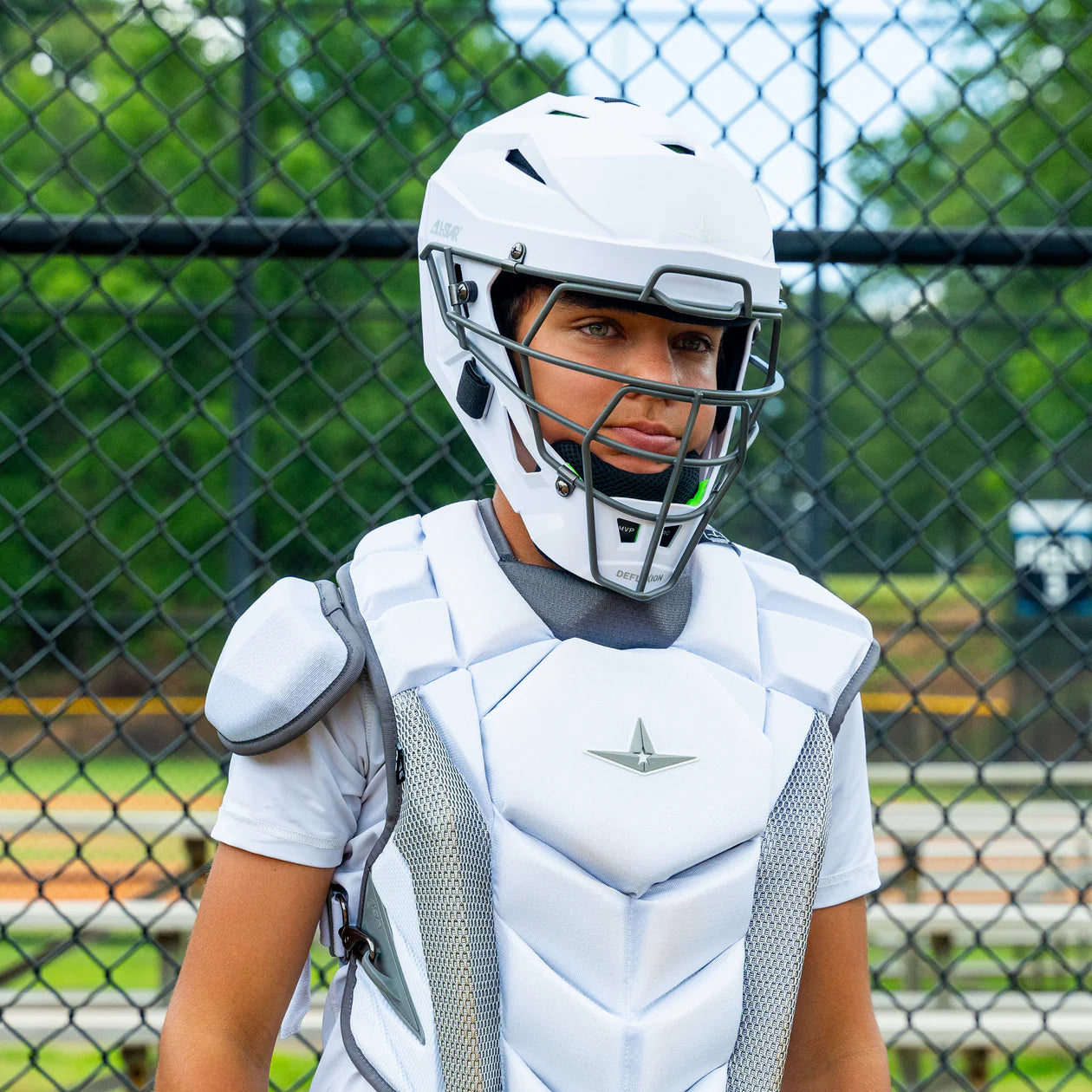 All-Star MVP-PRO LT Matte Baseball Catchers Helmet Mask