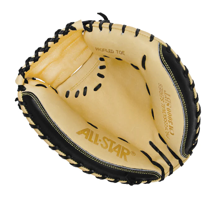 All-Star Pro Elite Baseball Catchers Mitt Glove - Black/Tan