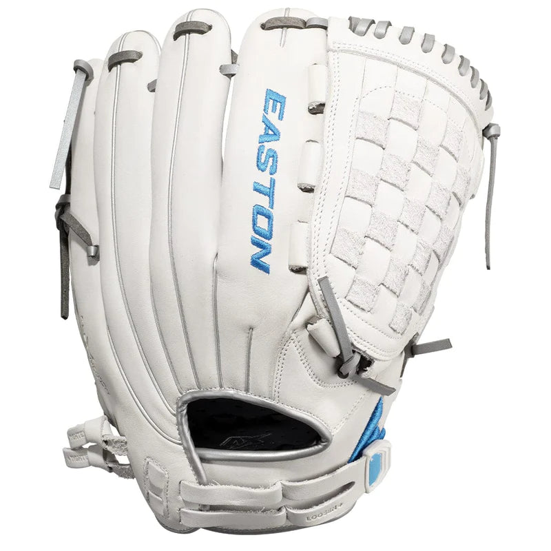 Gants De Frappe Easton Fastpitch Ghost NX - Taille Adulte Petit - Couleur Argent Sur Blanc