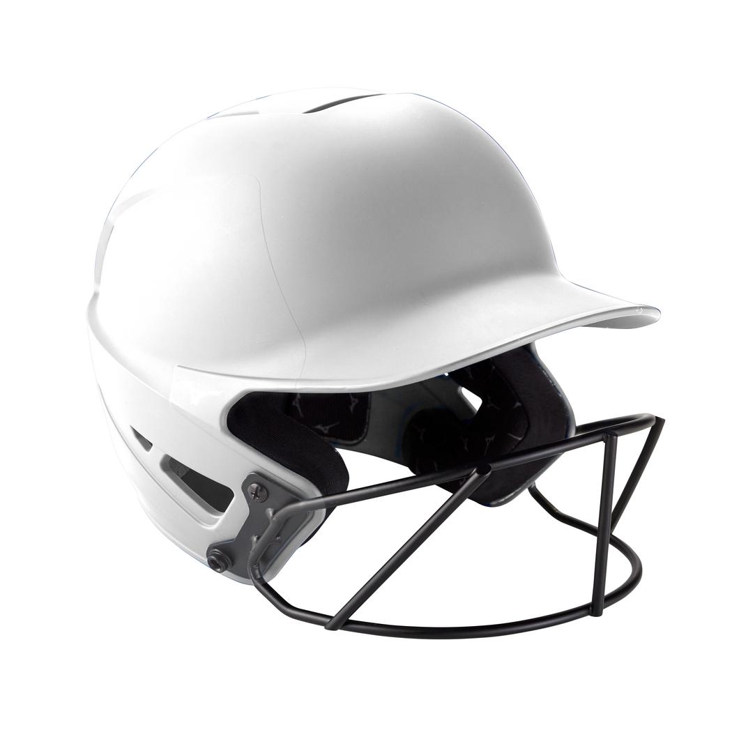 Mizuno F6 Solid Fastpitch Softball Batting Helmet-L/XL-White