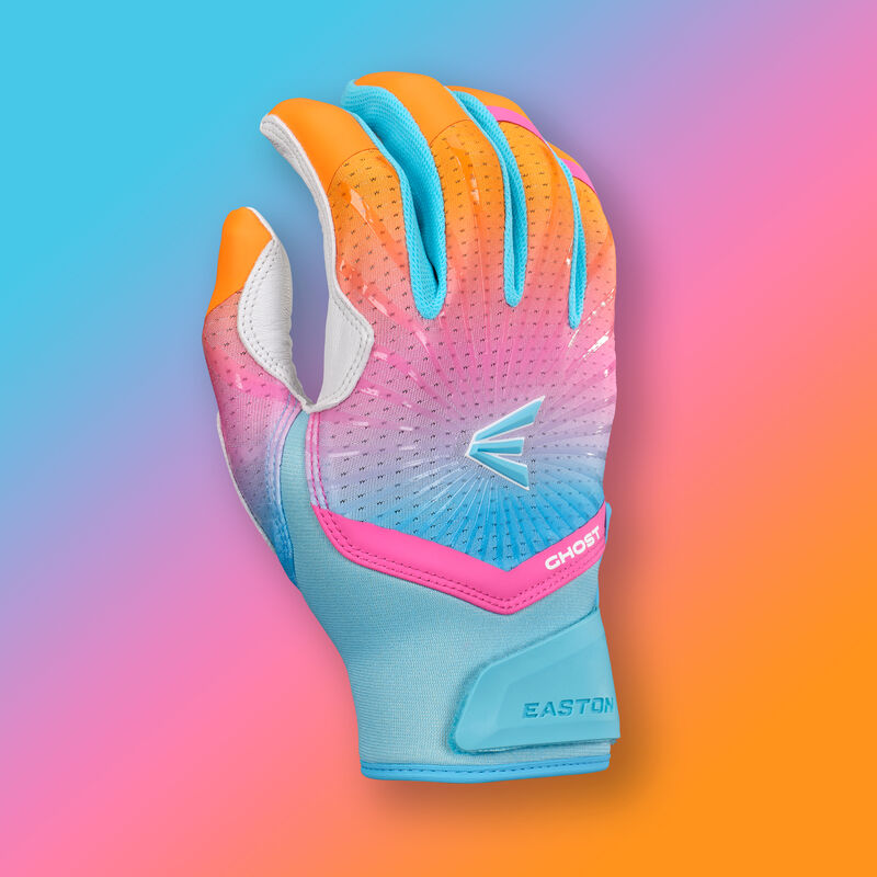 Easton Ghost Ethos Rainbow Sherbet Fastpitch Softball Batting Gloves