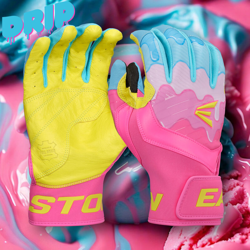 Easton Walk-Off Ethos DRIP Columbia Blue Pink Baseball Softball Batting Gloves