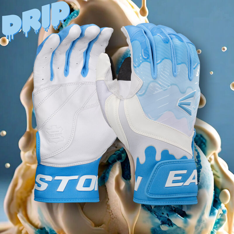 Easton Walk-Off Ethos DRIP White/Blue Baseball Softball Batting Gloves