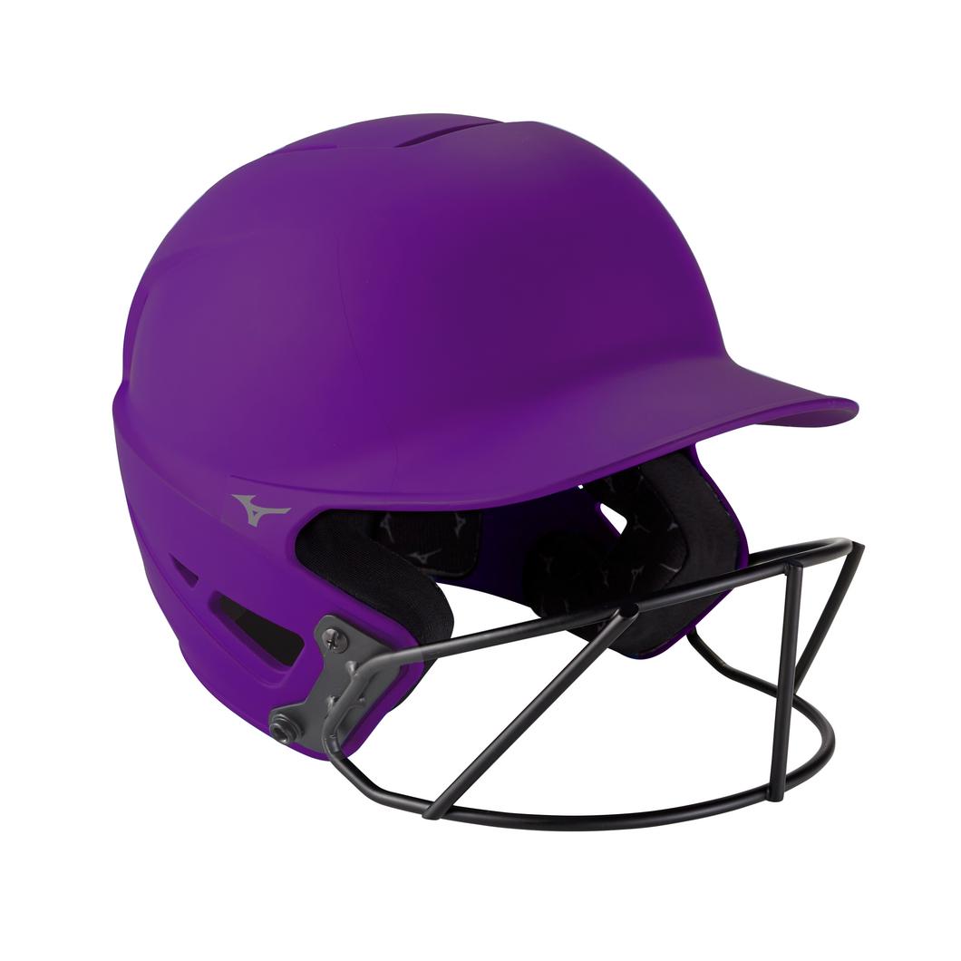 Mizuno F6 Solid Fastpitch Softball Batting Helmet-L/XL-Purple